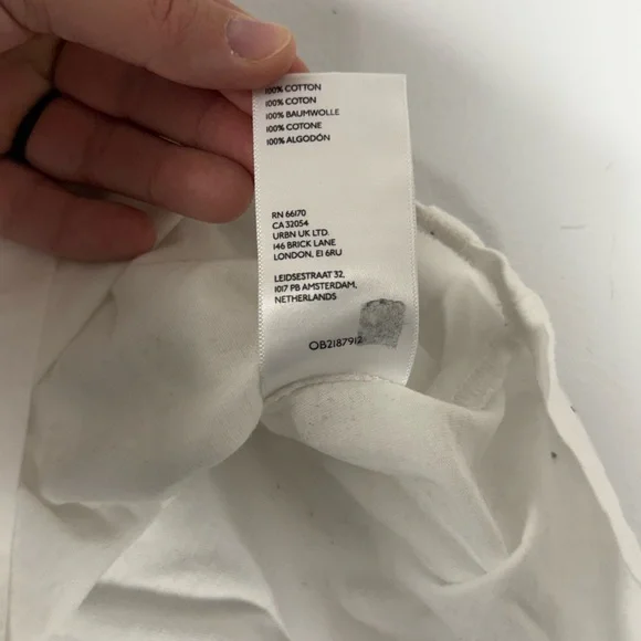 Free People We The Free Perfect Oversized Cotton Tee T-Shirt Crew Short White S - Picture 5 of 10